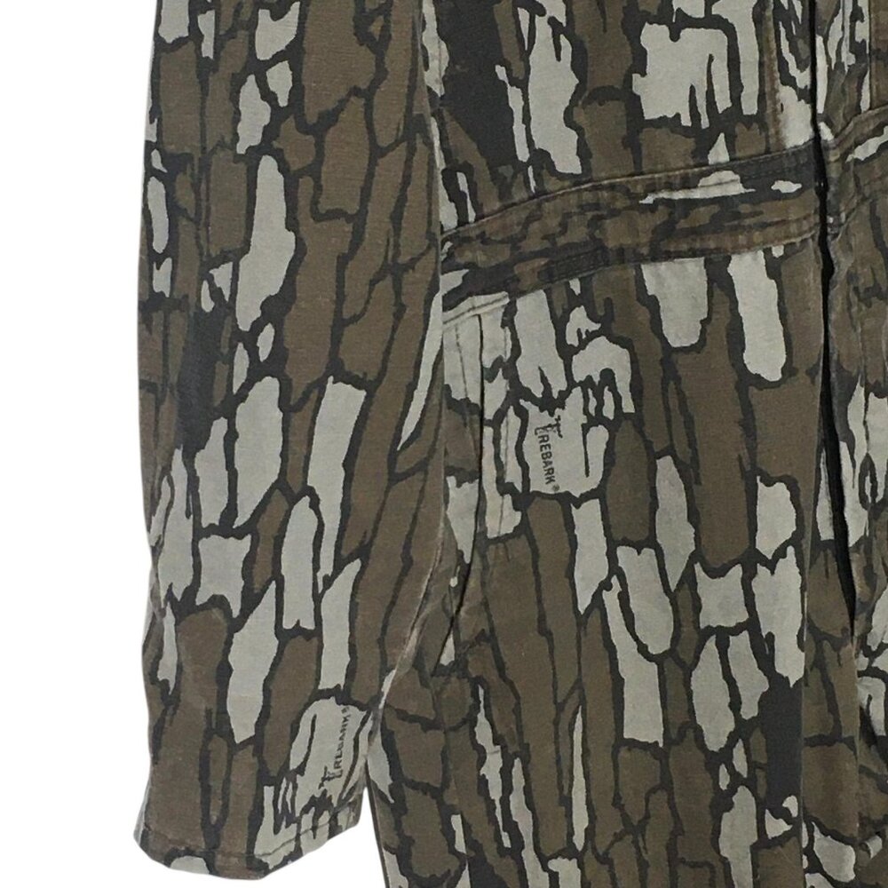 Vintage Cabela's Coveralls Mens Large Treebark Camo Hunting Overalls Zip 80s - Picture 10 of 16